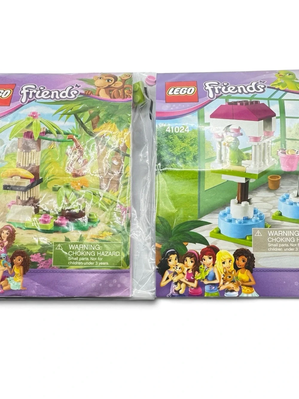 LEGO Friends Lot 41024 Parrot & 41045 Orangutan Banana Tree Sets